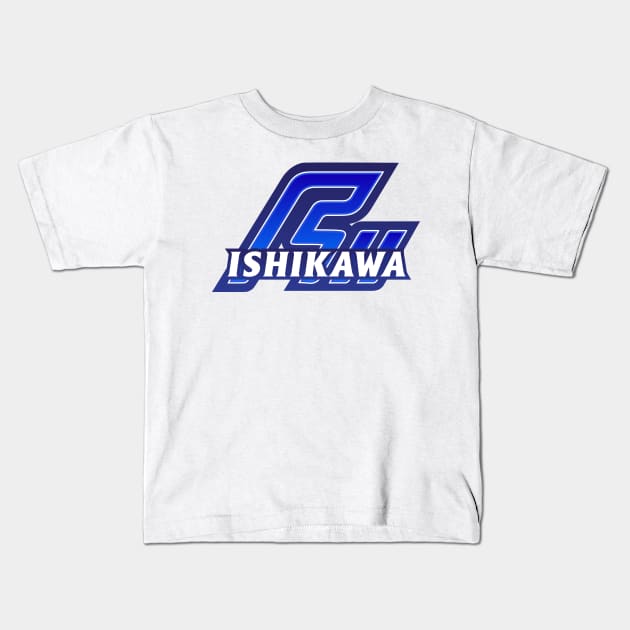 Ishikawa Prefecture Japanese Symbol Kids T-Shirt by PsychicCat